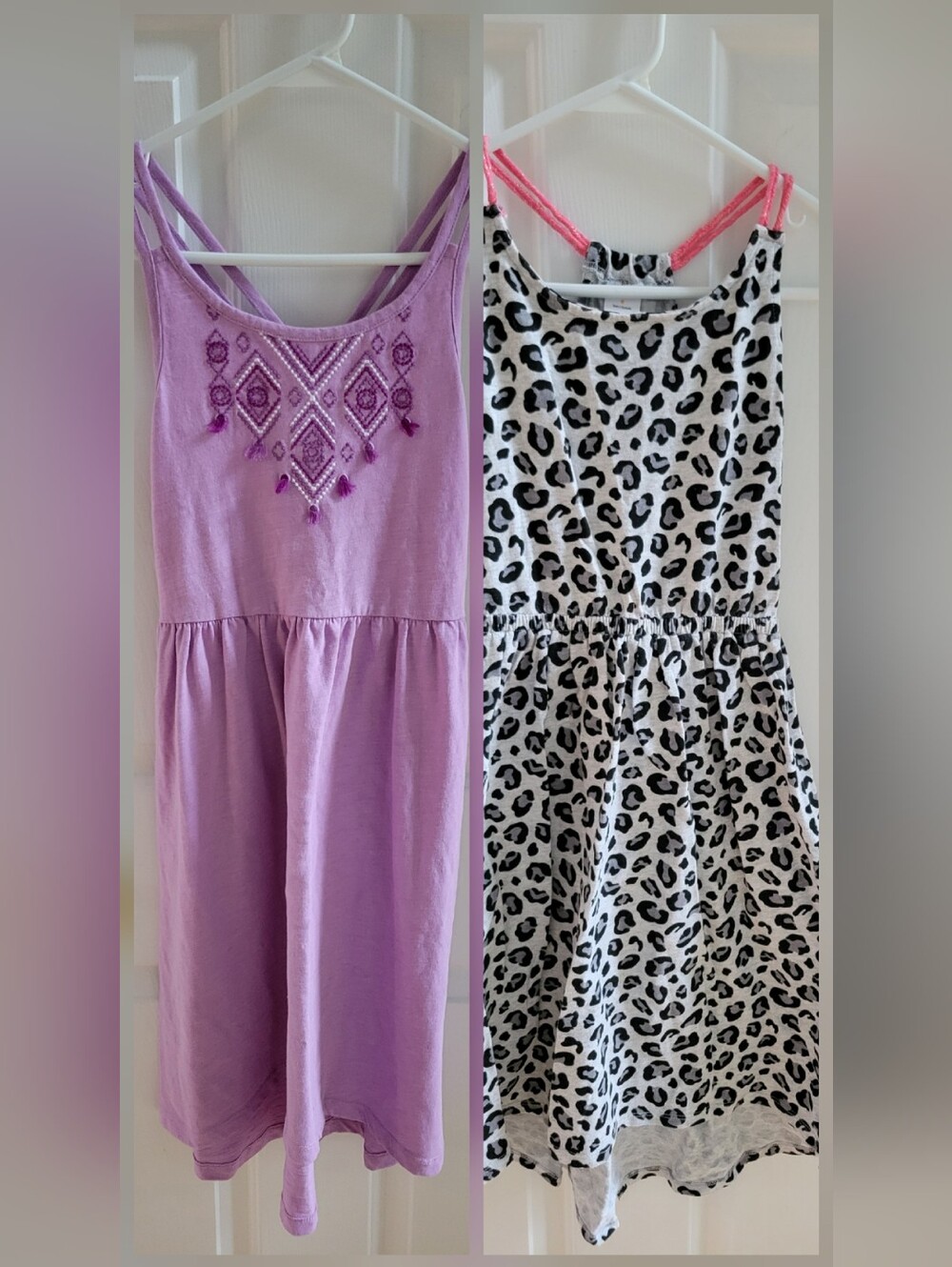 Gymboree Sundresses Lot of 2 Lilac & Leopard Gorls Size M 8